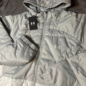 UNDER ARMOUR STORM COLDGEAR FULL ZIP GRAY JACKET HOODIE SIZE 2XL MEN $160.00